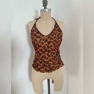 KNWLS orange and brown halcyon tank top